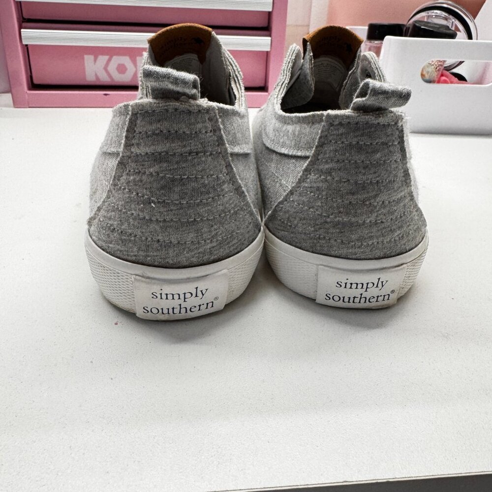 Simply Southern Slip On Sneaker Size 6 Loafer Gray Flat - Picture 7 of 8